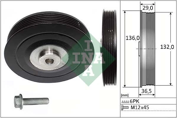 Belt Pulley Set, crankshaft